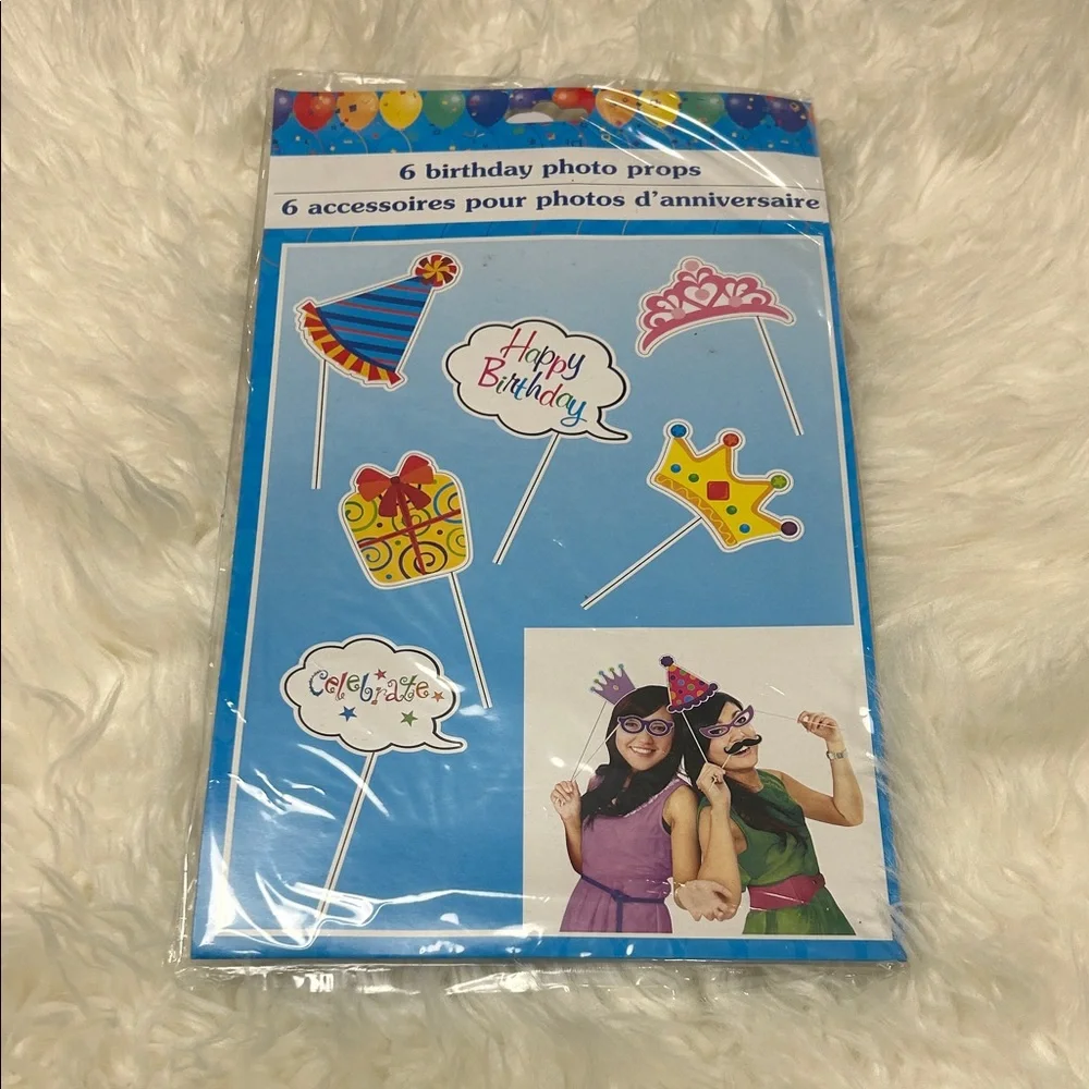 Birthday Photo Props Set - 4 pack